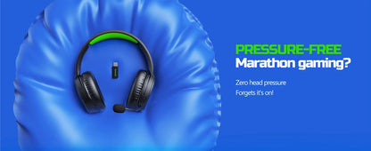 BINNUNE 2.4GHz Wireless Gaming Headphones BW02 with Flip Mic Bluetooth Headsets Gamer for Ps5/4,PC,Mac,Laptop,Computer