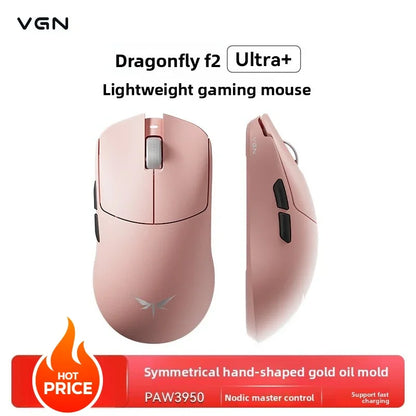 Rato Gaming Esports VGN Dragonfly F2 ProMax/Ultra 42000DPI 0.125ms para CSGO, latência com/sem fios, Dual 8K, 3 modos, PAW3395/3950