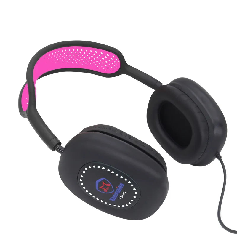 Casque filaire supra-auriculaire avec coussinets d'oreille doux. Compatible avec les téléphones et les ordinateurs, idéal pour les jeux, les cours en ligne, les appels et l’isolation phonique.