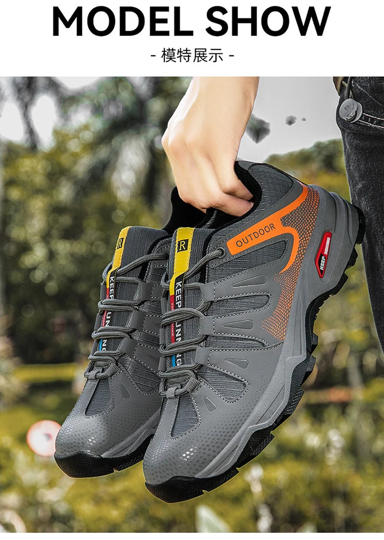 Scarpe da uomo per attività all'aperto - Scarpe da alpinismo antiscivolo da uomo - Calzature da viaggio, escursionismo e avventura - Sneaker casual alla moda