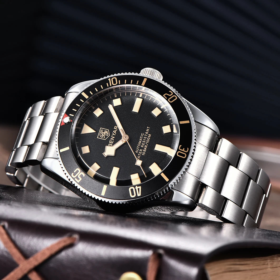 2026 New BENYAR Men's Luxury Automatic Watches Mechanical Business Waterproof Wrist Watch for Men Sports Luminous Men Bracelet