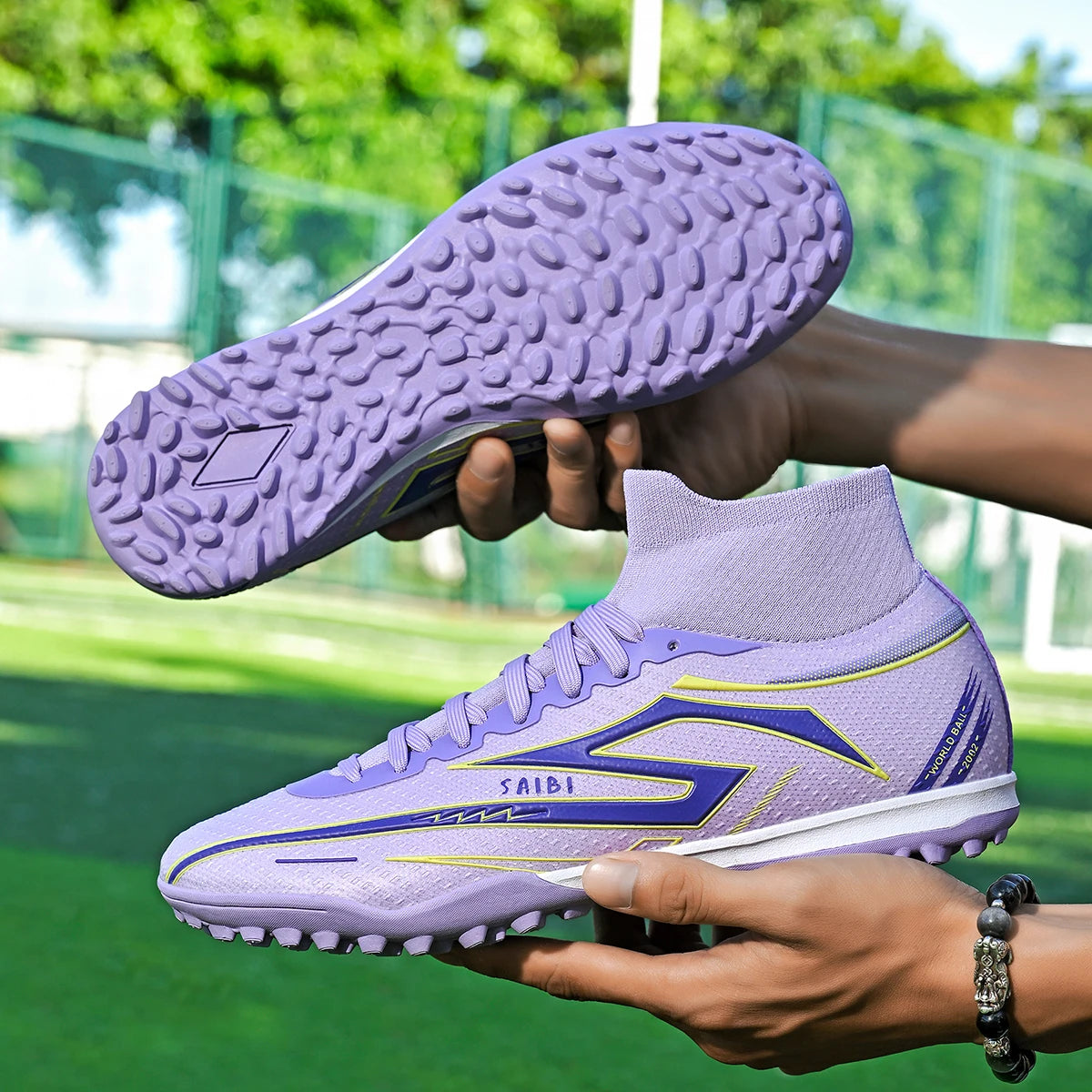 Botas de fútbol Outdoor TF Turf: parte superior de tejido PU cómodo, suela de goma de alto agarre, calidad fiable. Zapatillas deportivas para niños y adolescentes.