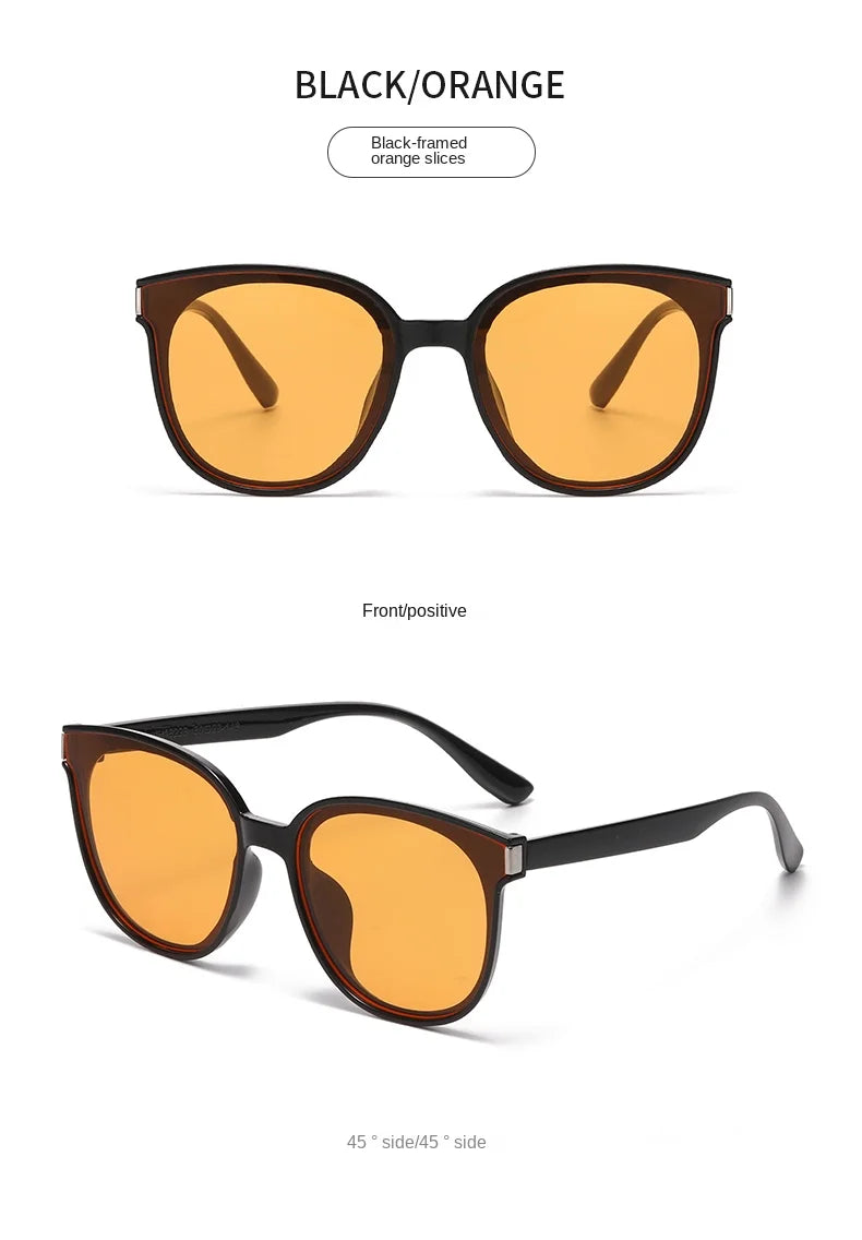Fashion Korean Vintage Square Sunglasses Women Oversized Sunglass Men Retro Trend Black Sun Glasses Shades Goggle UV400 Eyewear