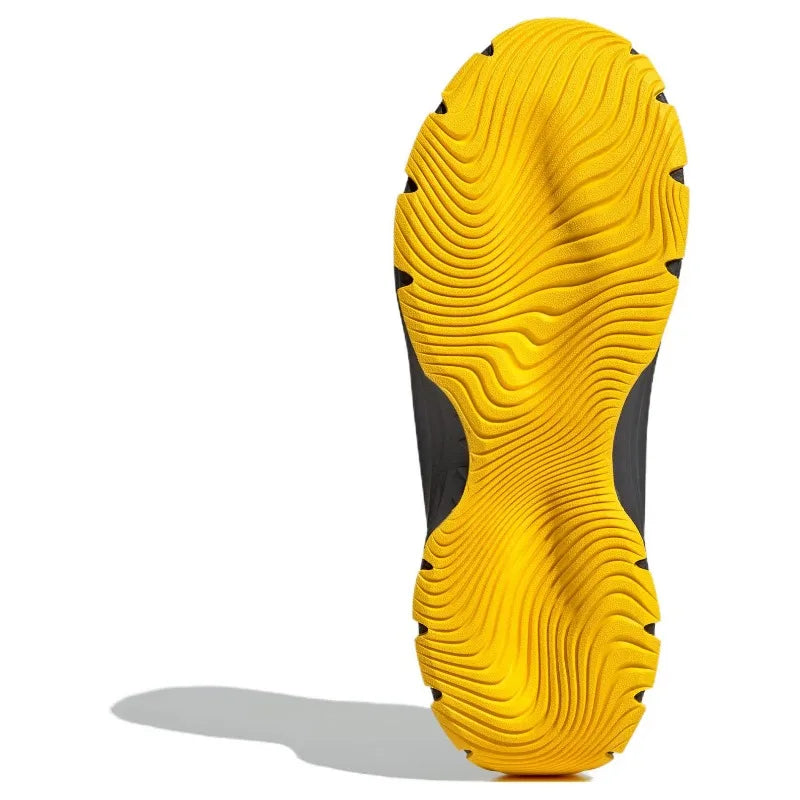 Adidas Maxxwavy ADV Chaussures basses tendance et durables pour homme et femme, gris foncé et jaune-JI2445