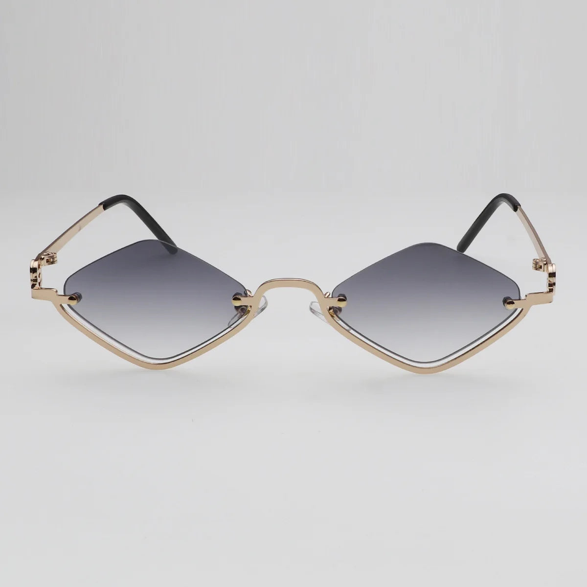 Fashion Small Polygonal Sunglasses Women Luxury Brand Metal Half Frame Sun Glasses Ladies Hipster sexy Cat Eye Shades Vintage
