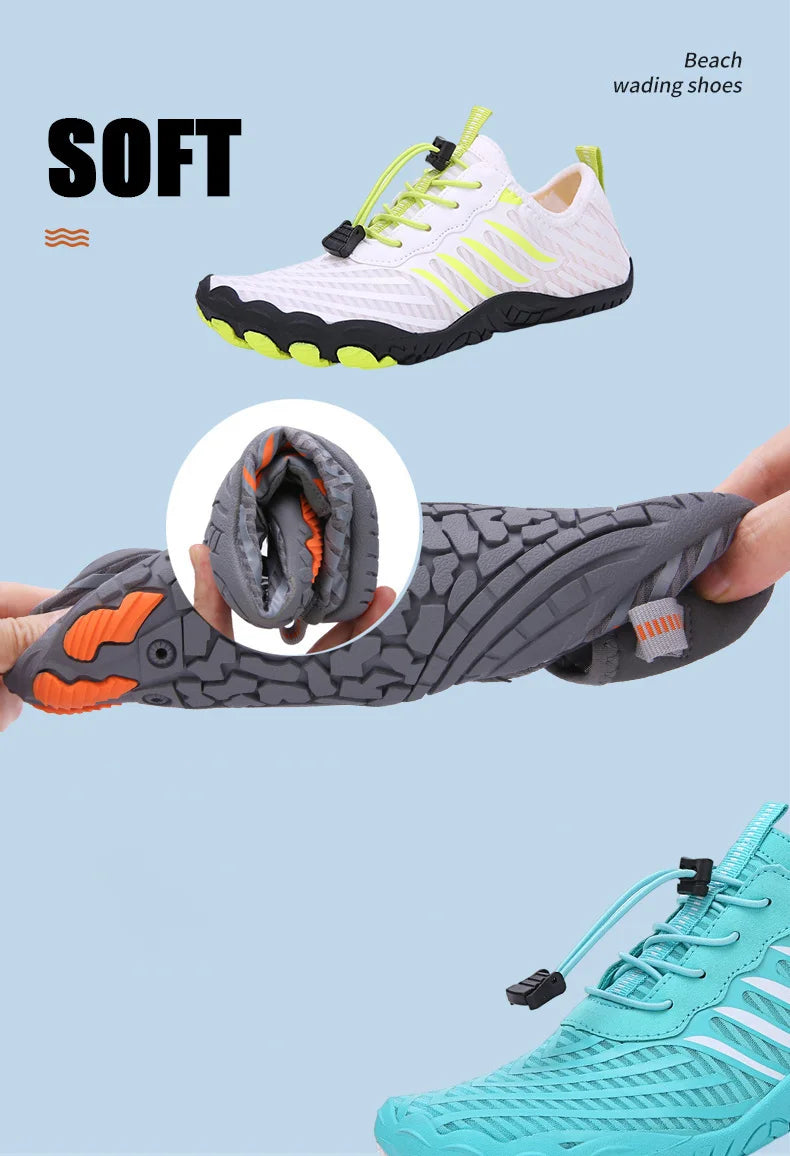 Herren Damen Wasserschuhe Aqua-Schuhe Drainage-Schuhe Strandsport Schwimmsandalen Schnelltrocknend Bootfahren Barfuß Tauchen Angeln Surfen Sneaker
