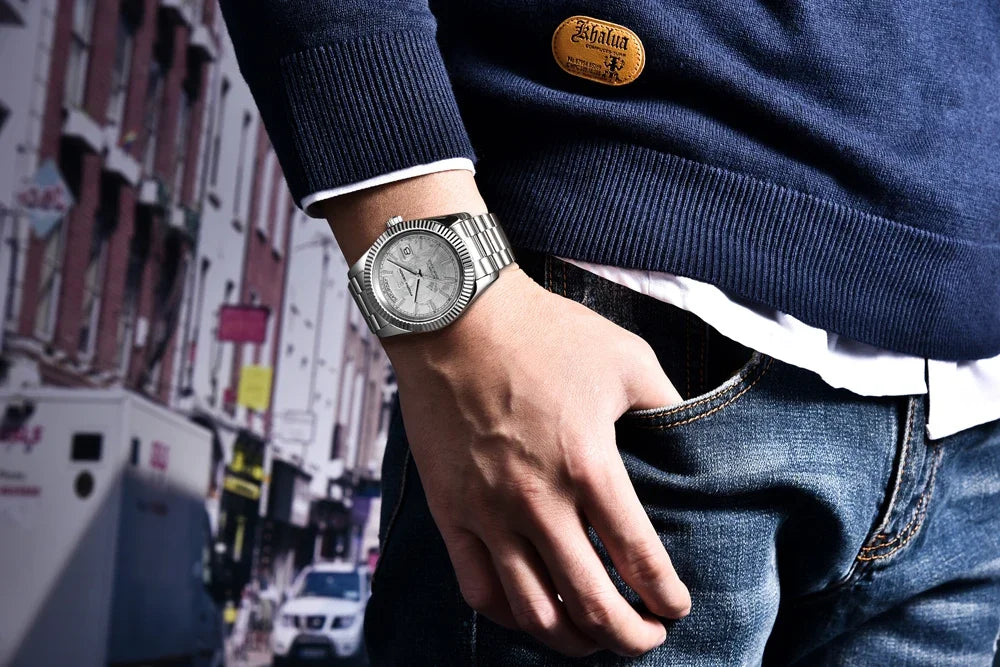 Montre PAGANI DESIGN DD40 pour homme – Modèle en or rose, montre-bracelet mécanique de luxe, mouvement automatique, verre saphir avec traitement antireflet, étanche