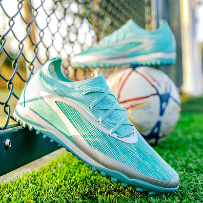 New Men's Soccer Shoes Professional Society Turf Training Football Field Boots Non-Slip TF/FG Indoor Football Shoes Sizes 32-45