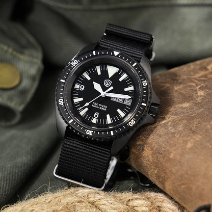 Orologio di lusso da uomo Watchdives WD1980 V3 con movimento al quarzo VH31 Sweep Seconds, vetro zaffiro con rivestimento AR e impermeabilità 10Bar