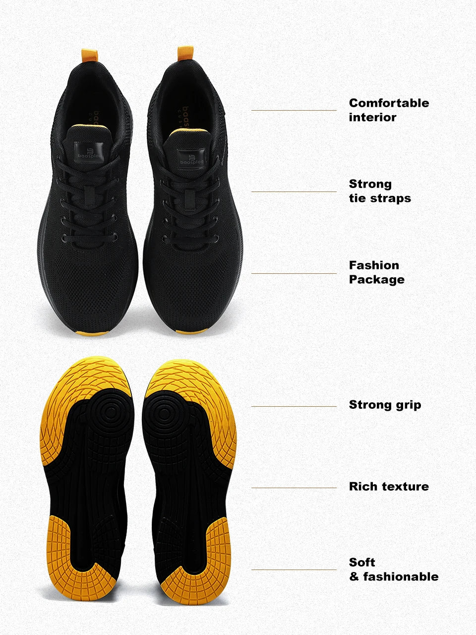 Ténis de corrida para homem da marca Baasploa: ténis casuais de malha, de designer, leves, com atacadores, novos, para desporto ao ar livre e ténis de ténis