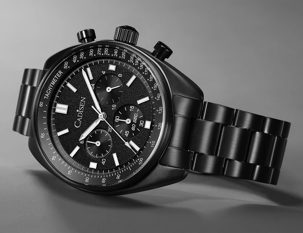 CADISEN 2024 New Men Watches Quartz Business Watches Japan VD53 Mens Clock Top Brand Luxury Watch Men Chronograph Watch for Men