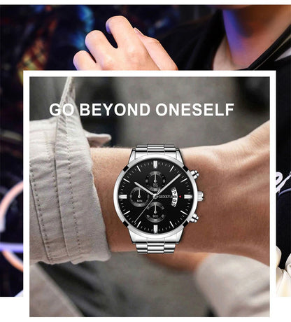 Fashion Men Watch Luxury Calendar Quartz Wrist Watch Business Watches Man Clock Male Bracelet Wristwatch
