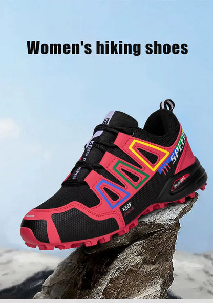 Chaussures de randonnée unisexes à lacets, antidérapantes et légères ; chaussures de sport tactiques d'entraînement pour hommes ; chaussures de cyclisme décontractées sans crampons pour femmes