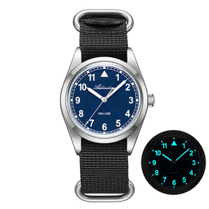 ADDIESDIVE Luxury Quartz Watch For Men New 36mm AR Coated Bubble Glass AD2079 Luminous 100m Waterproof Stainless Steel Men Gift