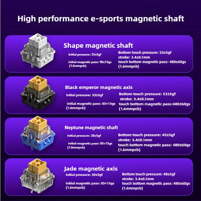 Magnetic Keyboard mechanical Aula Hero68he wired  RGB65% teclados gamer Hot-Swap pc 8000 Hz Polling Rate white clavier mecanique