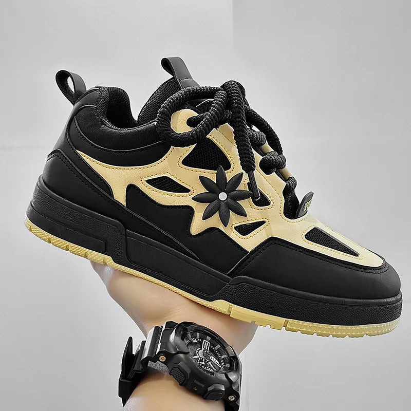 Fashion Mens Shoes Trend Street Skateboard Shoes Man Luxury Brand Training Sneakers Mesh Breathable Casual Shoes Tenis Masculino