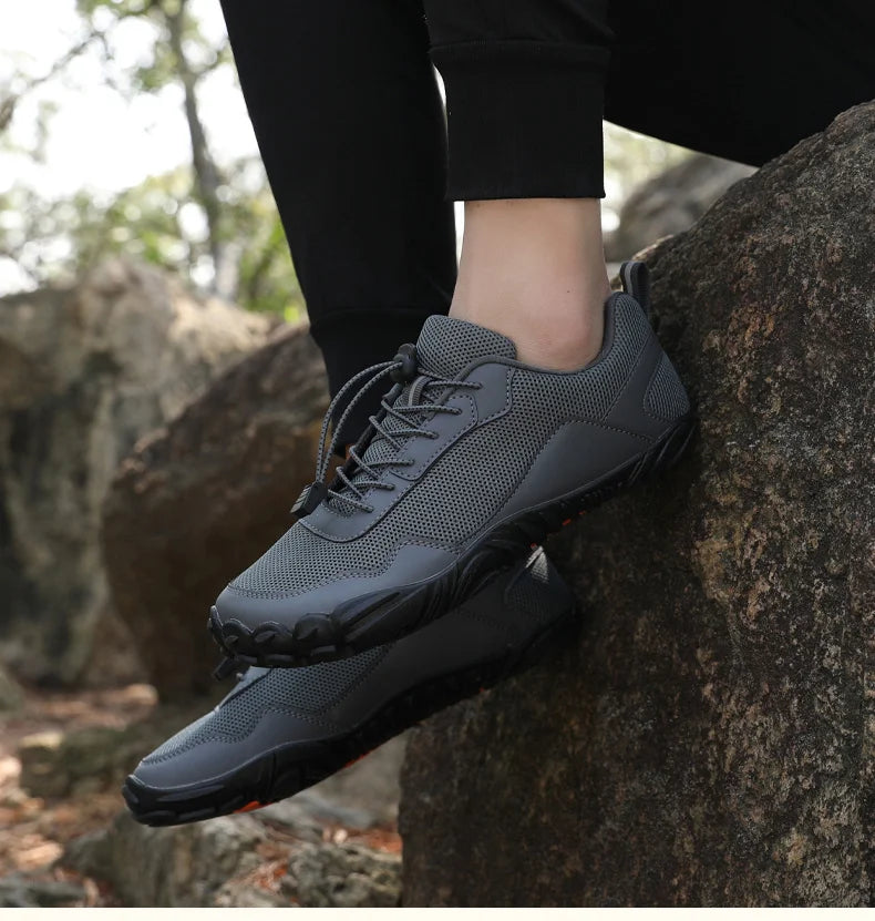 Męskie buty turystyczne typu „barefoot” – oddychające buty sportowe do aktywności na świeżym powietrzu, buty wspinaczkowe, buty trekkingowe, antypoślizgowe, wygodne, męskie buty codzienne do biegania