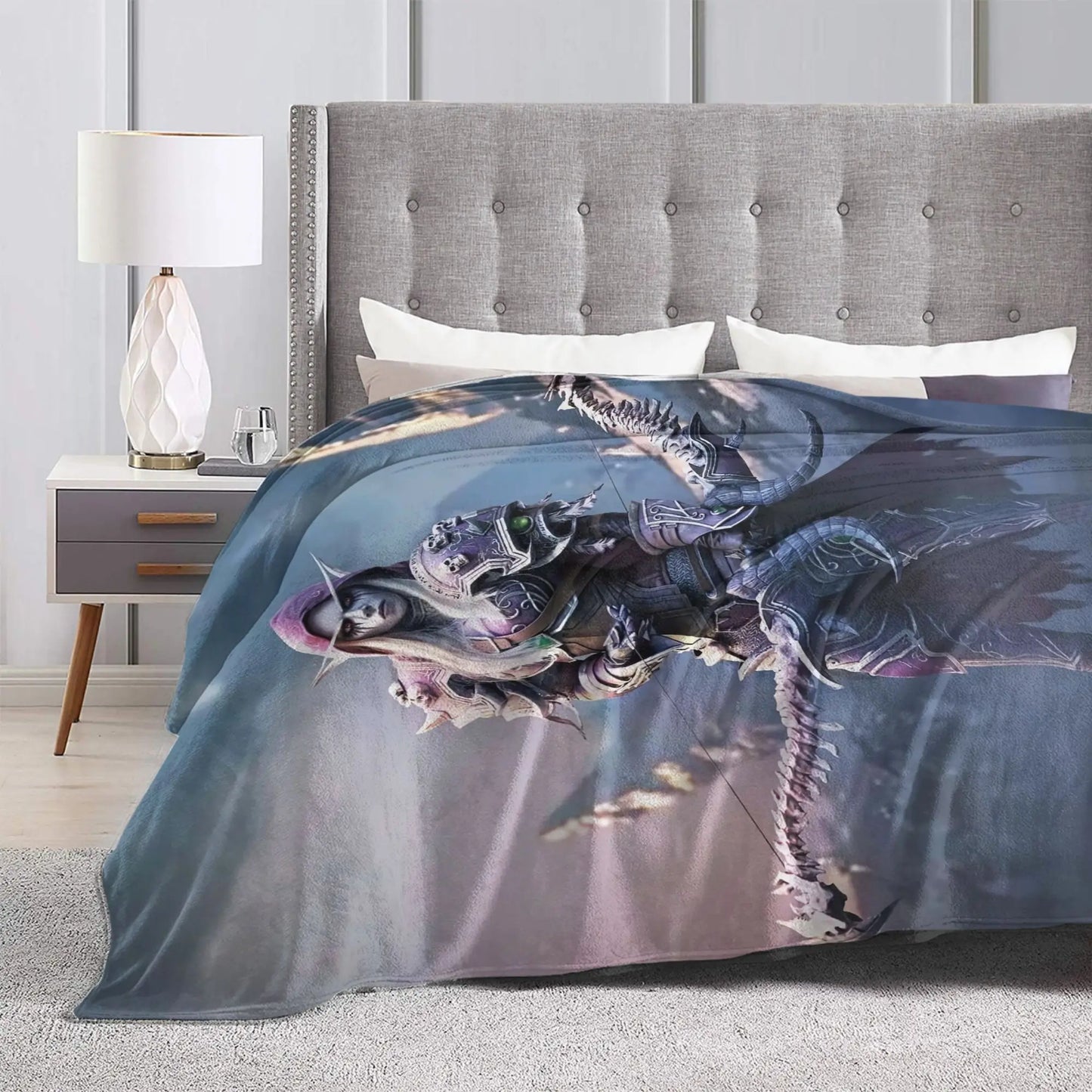 Warm BlanketStudents Travel World of Warcraft Sylvanas Windrunner Throw Blanket Flannel Bedspread For Home Decor Bed Cover