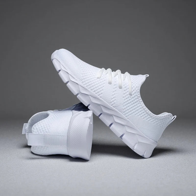 Zapatillas deportivas para hombre de malla ligeras; zapatos planos informales para mujer; zapatillas deportivas de running para hombre; zapatillas de tenis blandas y transpirables; zapatillas deportivas para hombre.