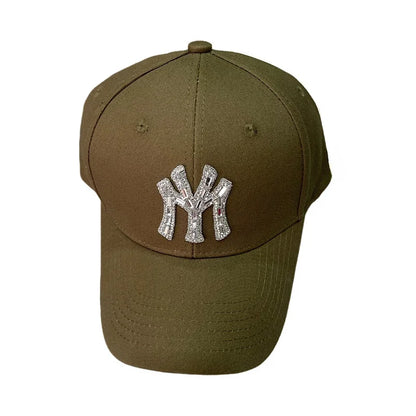 MY kšiltovka s kamínky pro ženy na jaro a podzim, ležérní streetwearová venkovní kšiltovka s kachním kšiltem, módní univerzální baseballová čepice proti slunci