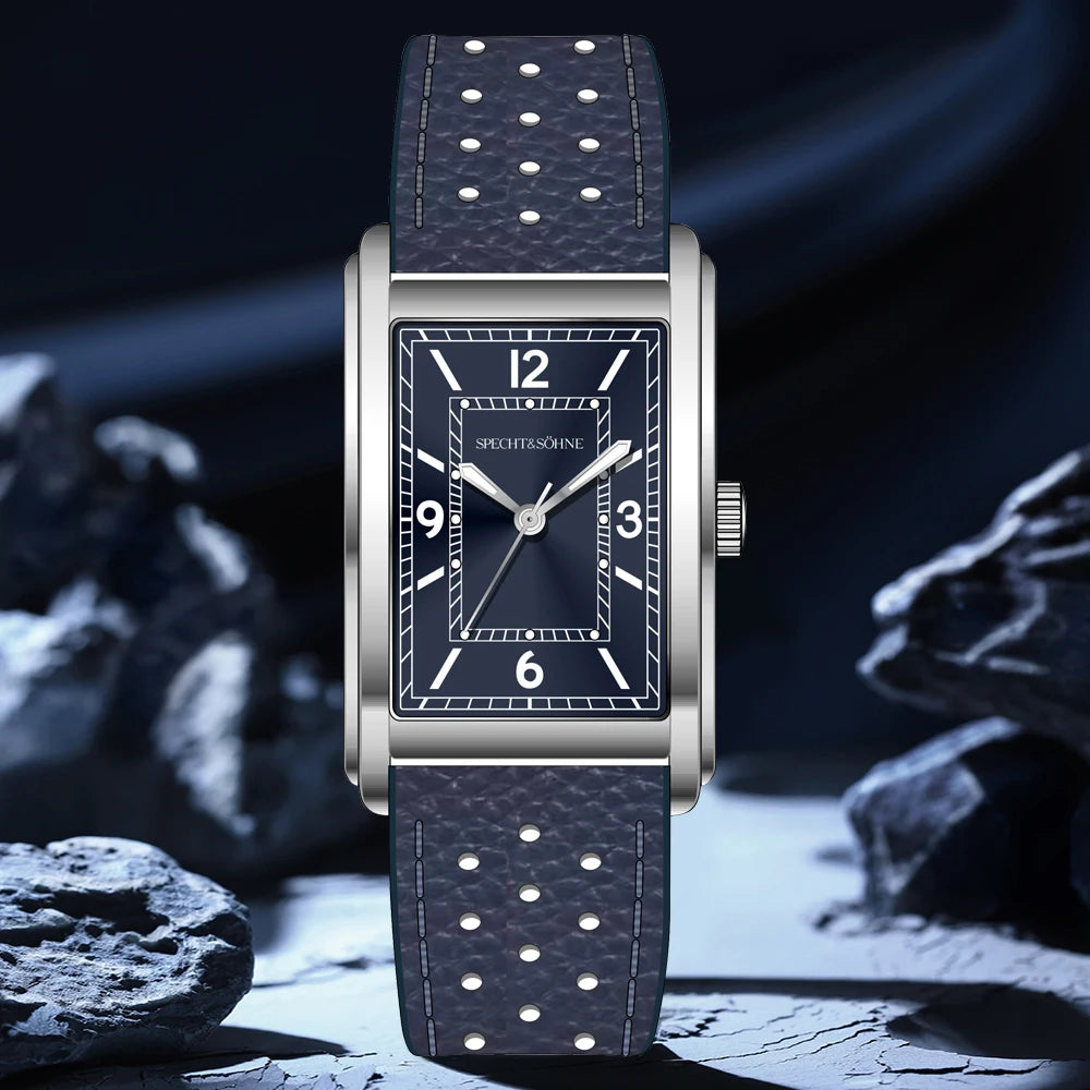 New Specht & Söhne Fashion Couple Watches VH31 Quartz Watches Casual Retro Clocks Sapphire Crystal Leather Strap Wristwatch