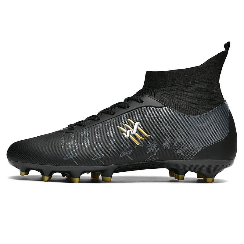 Nouvelles bottes de Football hommes chaussures de Football crampons chaussure de Football professionnelle hauts pointes antidérapantes pour grands garçons large baskets d'entraînement