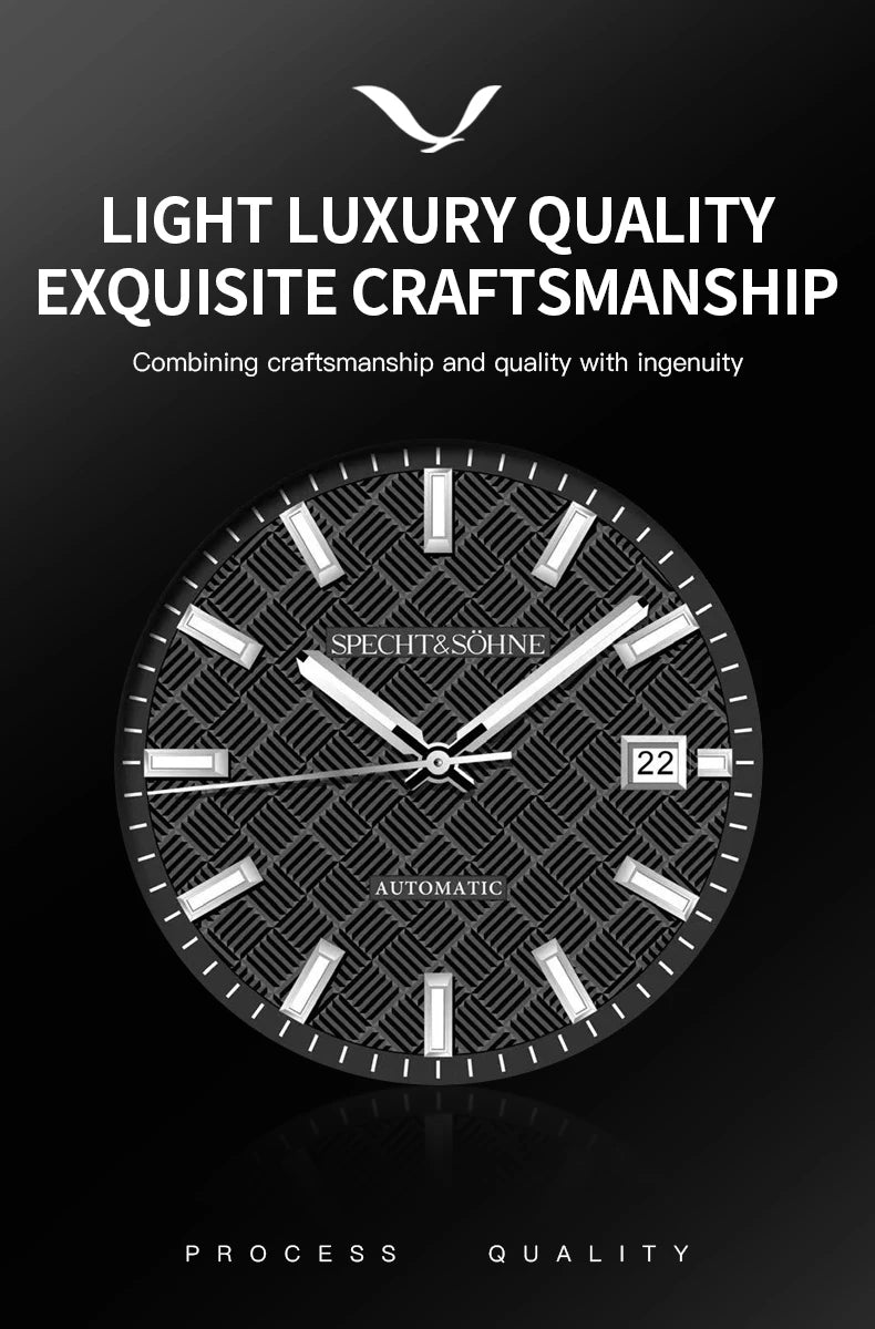 Specht&Sohne 2025 New 38MM Men's Watches Automatic Watch Japan Miyota 8215 Movt Steel Sapphire Crystal Reloj Homb Waterproof