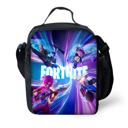 Child Hot Game F-FortniteS Insulated Large Capacity Bag for Boy Girl Student Outdoor Picnic Resuable Thermal Cooler Lunch Box