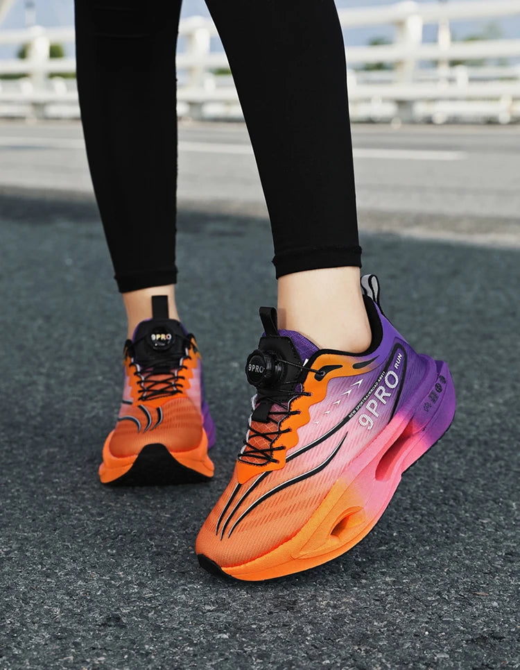 New men's and women's running shoes breathable racing sports shoes carbon cushioning lightweight men's jogging training shoes