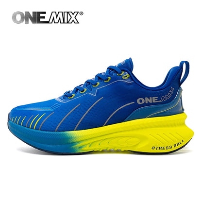 ONEMIX Novos Ténis de Corrida com Amortecimento para Homem, Adequados para Corredores Pesados, com Atacadores, Desportivos, para Mulher, Antiderrapantes, para Atividades ao Ar Livre, Ténis Desportivos Masculinos