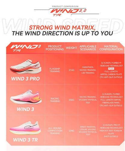 QIAODAN WIND 3TR Men's Marathon Running Shoes 2026 Thick Sole Cushioning Sport Shoes Male Gym Lightweight Sneakers QDB023252297