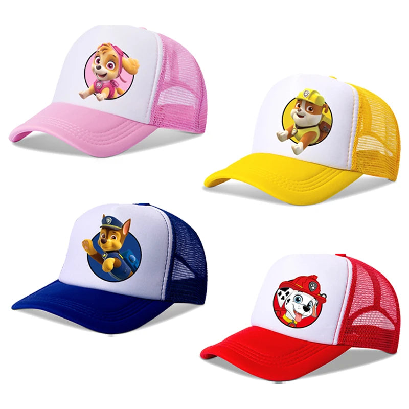 Boné de basebol infantil PAW Patrol com estampado da Skye Chase, boné de sol para meninos e meninas, bonés ajustáveis com pala, chapéus casuais de verão, presentes