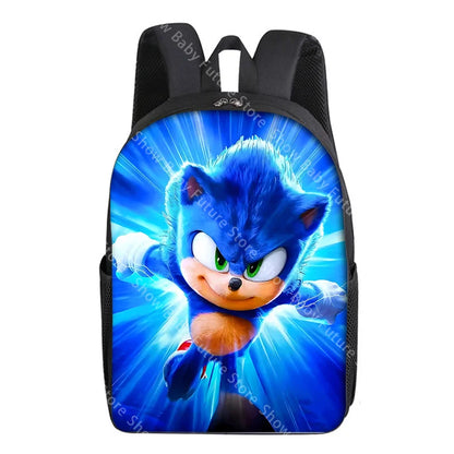 New Cute Anime Backpack for Adult Men Student Schoolbag Teenagers Cartoon Sonics Bag Rucksack Waterproof Bookbag Birthday Gifts