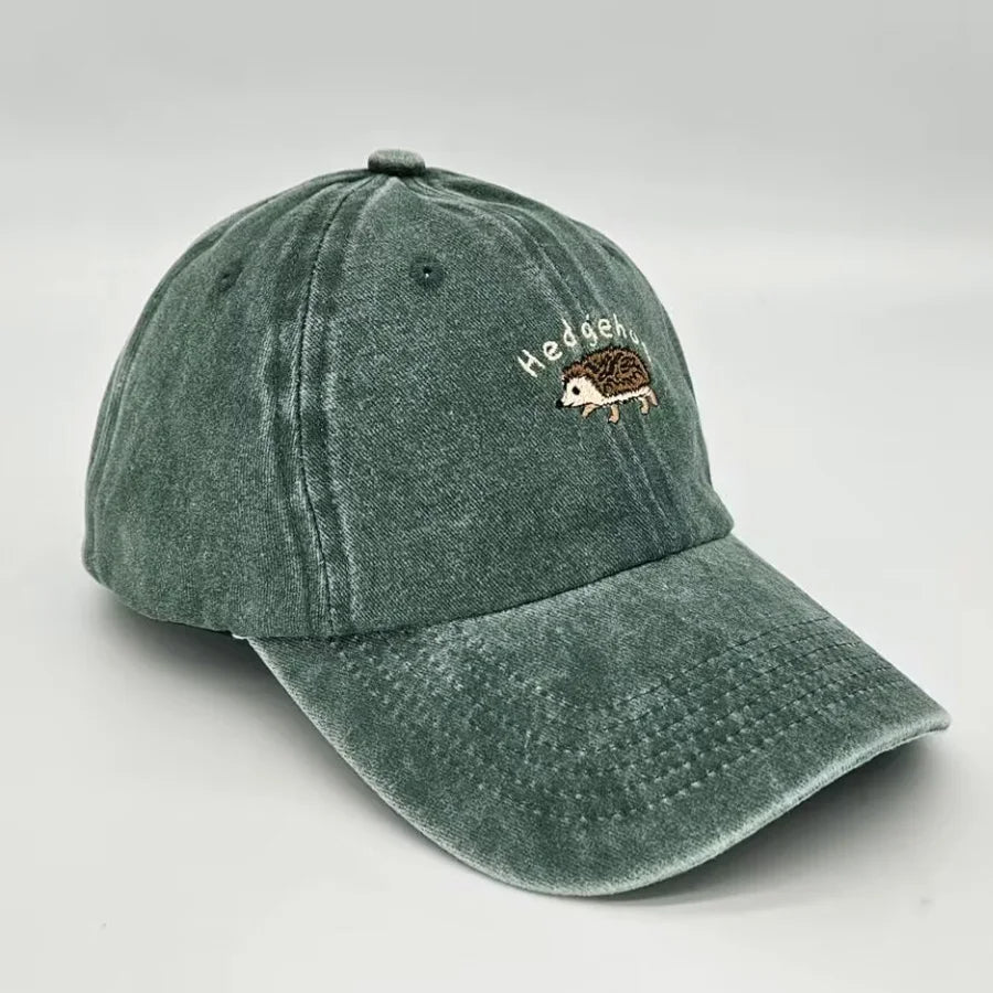 Mini Hedgehog Embroidery cotton Baseball caps for Men Women Washed vintage Hat Sports Fishing trucker Summer Autumn Peaked cap