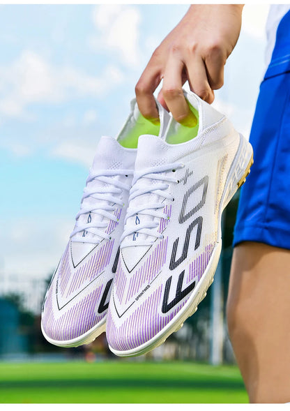 New Men's Soccer Shoes Match Football Boots Sneakers Non-Slip Grass Cleats High-Quality Futsal Indoor Hot-Selling High-Top Outdoor