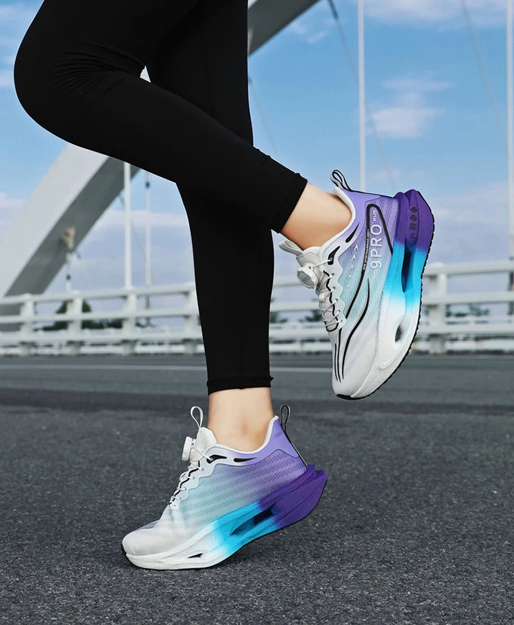 New men's and women's running shoes breathable racing sports shoes carbon cushioning lightweight men's jogging training shoes