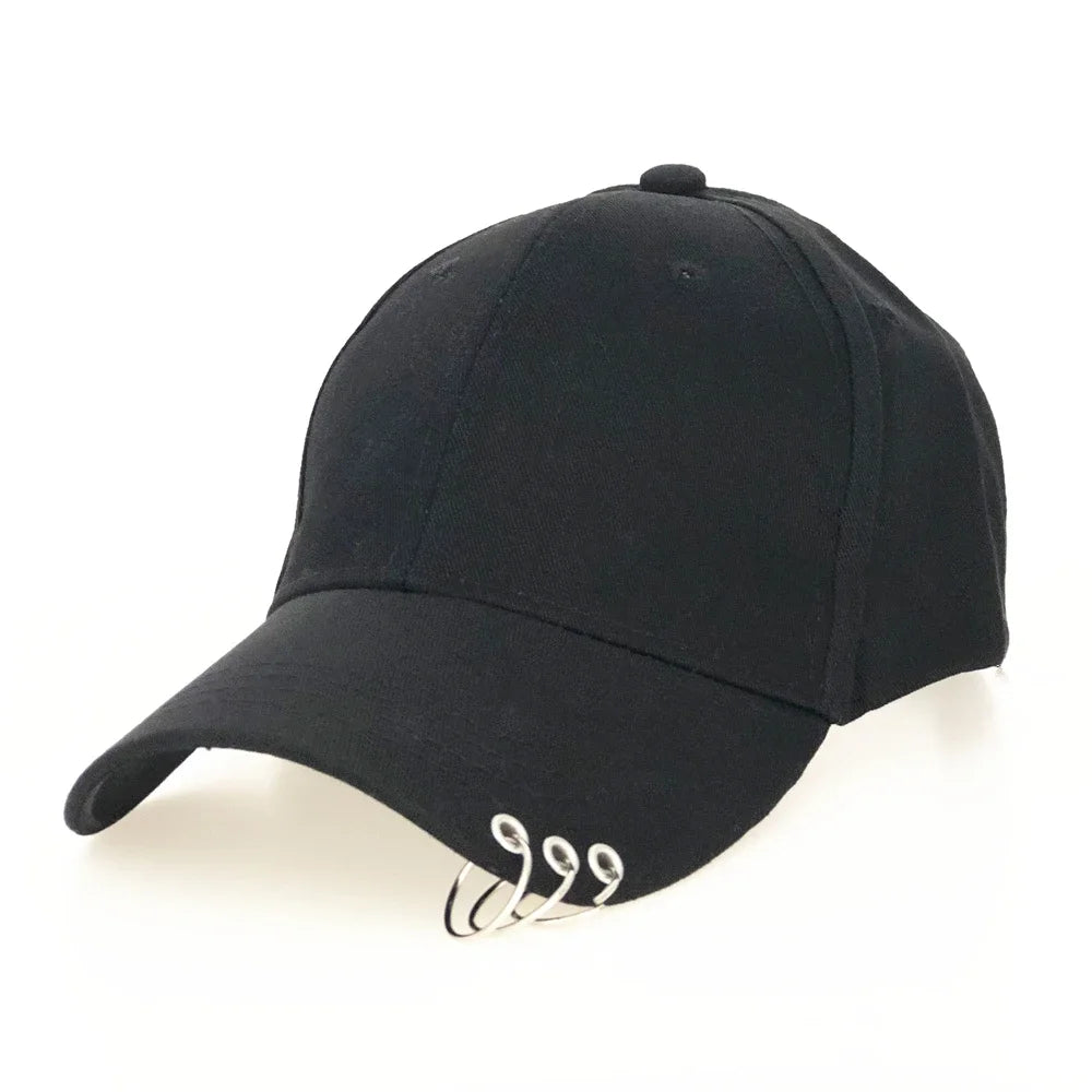 High Quality Adjustable Baseball Hat With Ring Outdoor Sports Sun  For Women Men Fashion Snapback Cap