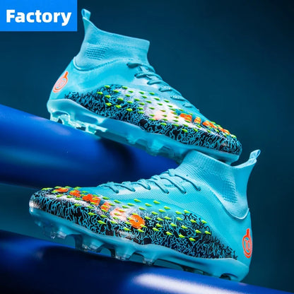 Men Professional Football Shoes Society Cleats Soccer Shoes Original Indoor Football Field Boots Grass Training TF/FG Sneaker