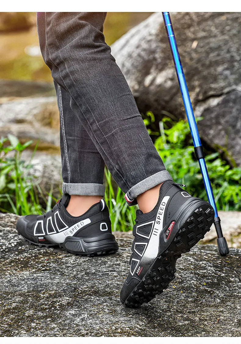 Pánské turistické boty, voděodolné outdoorové sportovní boty se šněrováním, dámské cyklistické boty pro volný čas, protiskluzové taktické tréninkové boty do terénu