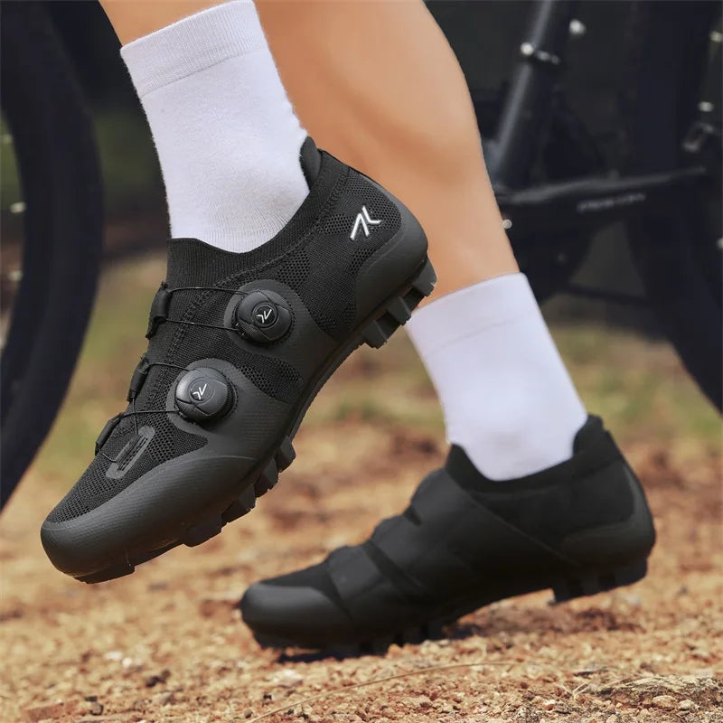 Men Mtb Cycling Shoes New Women Pink Self-Locking Cleats Speed Road Bicycle Shoes Flat Trail Racing SPD Mountain Bike Sneakers