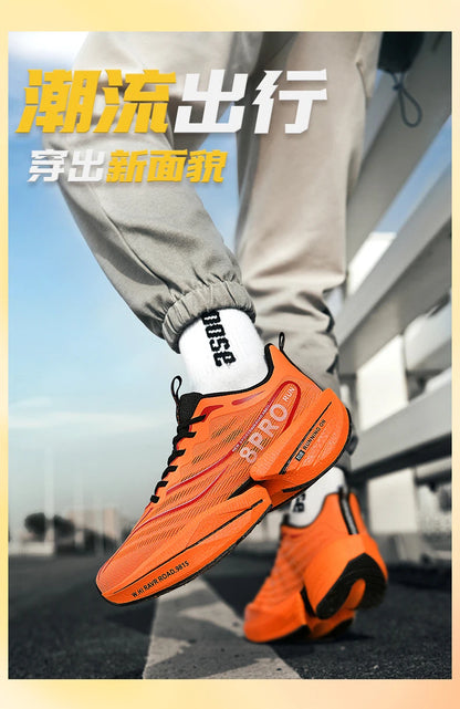 NEW Sports Running Shoes Men Marathon Breathable Comfortable Women Athletic Training Outdoor Sneakers Air Cushion Carbon Plate