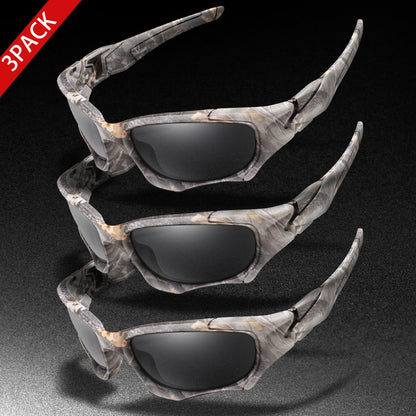 3-PACK Trendy Outdoor Tactics Sports Sunglasses Men and Women Cycling Glasses Driving Camping Travel Colorful Goggles