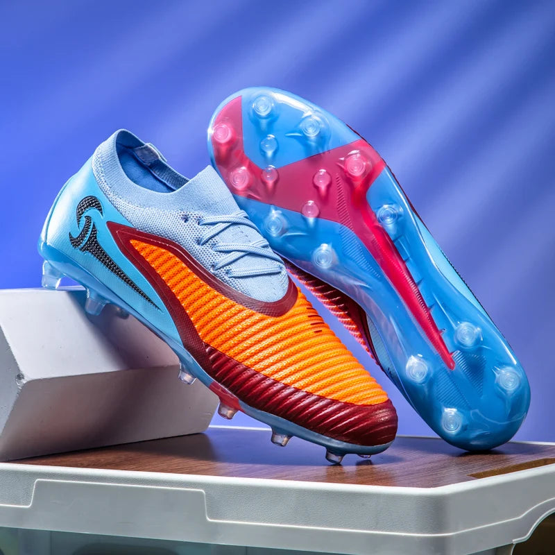 Nouveaux hommes bottes de Football adulte antidérapant Sport de plein air entraînement crampons chaussures de Football garçons longues pointes respirant Match confortable