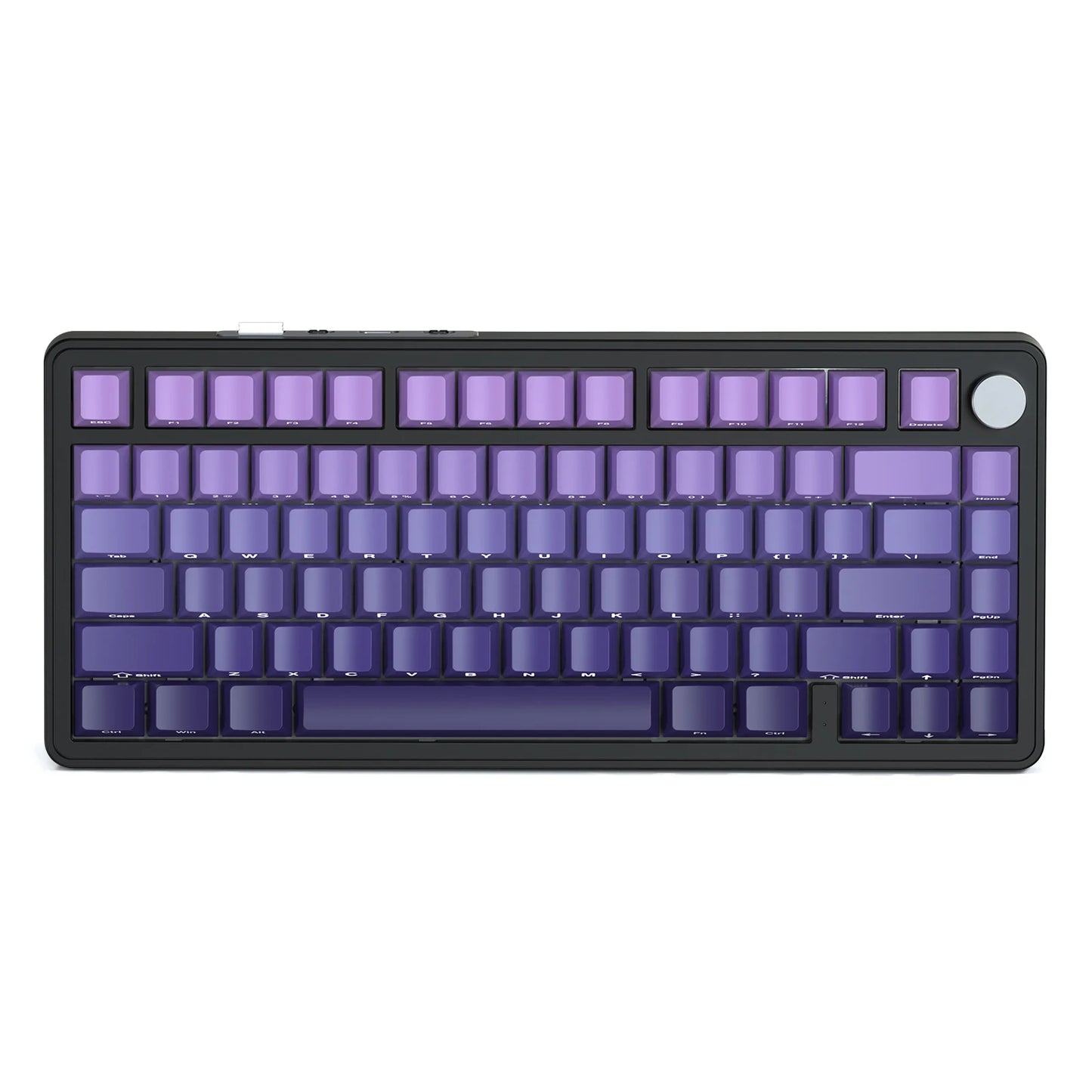Teclado mecânico ATTACK SHARK X85 Tri-mode Gasket 75% com botão CNC, acolchoamento de 5 camadas, hot-swappable, retroiluminação RGB, NKRO