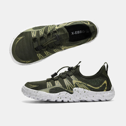 Oiaano Wide Barefoot Man Sports Shoes Black Mesh Knit Ultra Light Breathable Leisure Working Jogging Outdoor Soft Sole Zero Drop