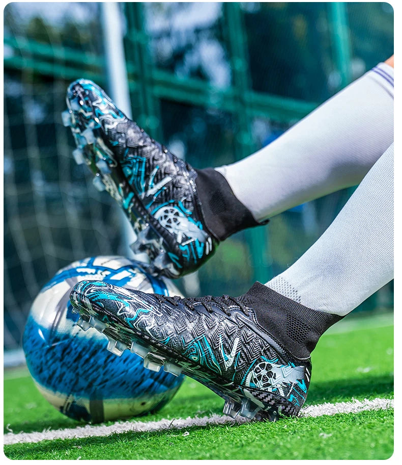 Sapatilhas de futebol profissional para homem, sapatilhas com pitões, sapatilhas de futebol originais, botas para campo de futebol de interior, treino em relva, TF/FG, ténis