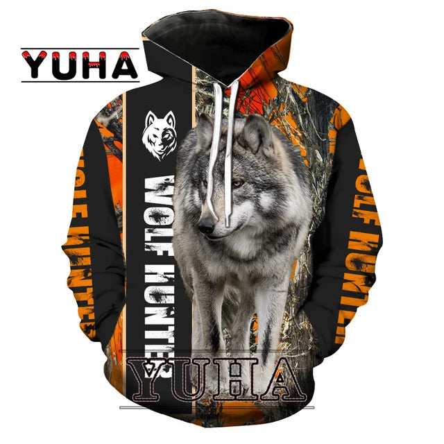 Wolf-Print-Hoodies für Herren, 3D-Hoodies, Marken-Sweatshirts, Jacken, hochwertiger Pullover, modische Trainingsanzüge, Animal-Streetwear für draußen