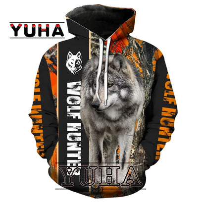 Wolf-Print-Hoodies für Herren, 3D-Hoodies, Marken-Sweatshirts, Jacken, hochwertiger Pullover, modische Trainingsanzüge, Animal-Streetwear für draußen