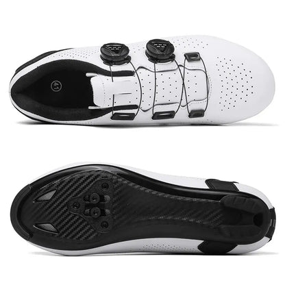 Buty rowerowe MTB dla mężczyzn, sportowe buty do jazdy po bezdrożach i szosie, płaskie buty do szybkiej jazdy na rowerze, obuwie do rowerów górskich z blokami SPD