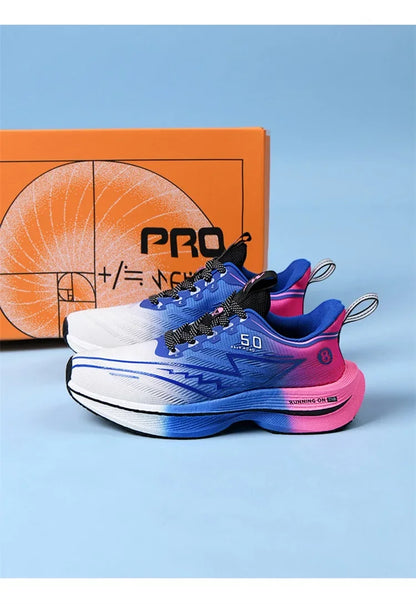 Heren hardloopschoenen met koolstofplaat, zacht gedempte, schokabsorberende sportschoenen, unisex sneakers, lichte antislip trainingsschoenen